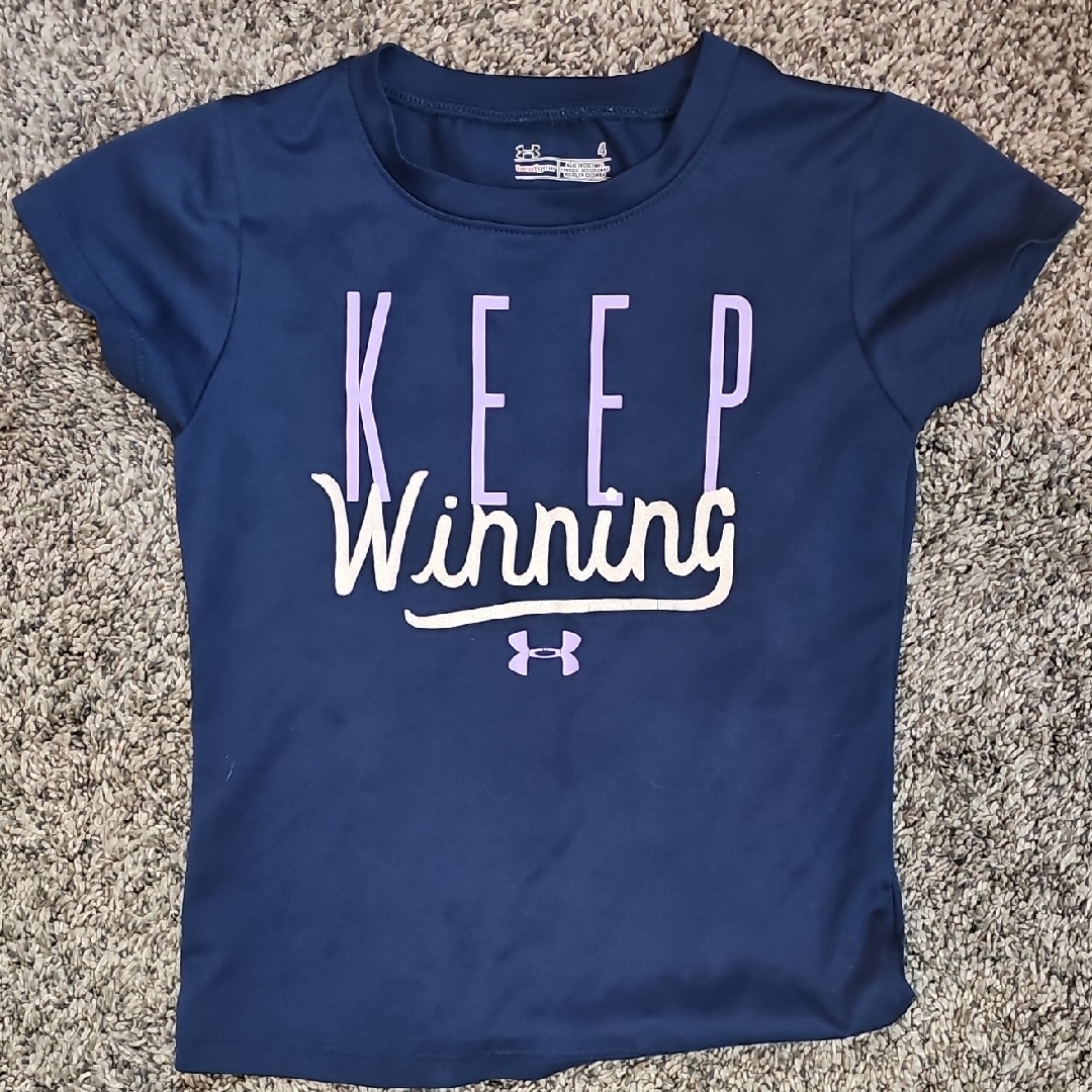 Under Armour Kids Blue 'Keep Winning' Tee